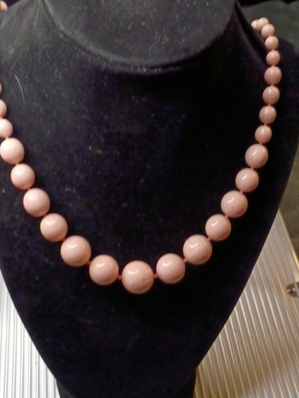 Classic Pink Bead Strand Necklace for Women